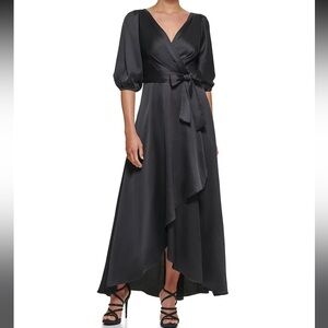 DKNY Elegant Black Wrap Dress